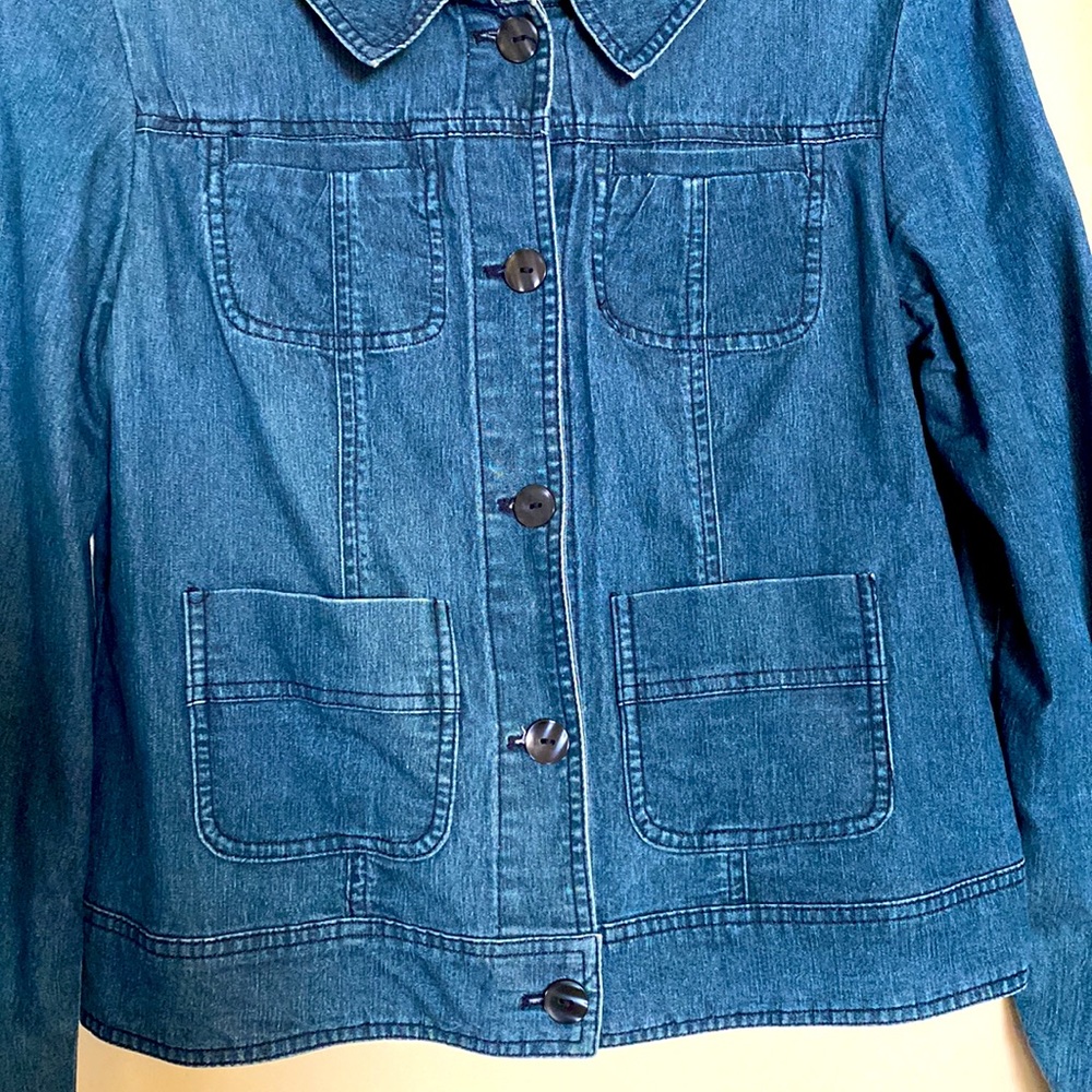 Trixie and Lulu lightweight, dark denim jacket. - Picture 5 of 8